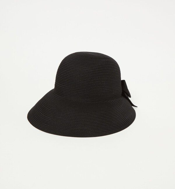 UNITED ARROWS green label relaxing「2WAY 遮光ブリム リボン ハット UVケア」|ハット|BLACK
