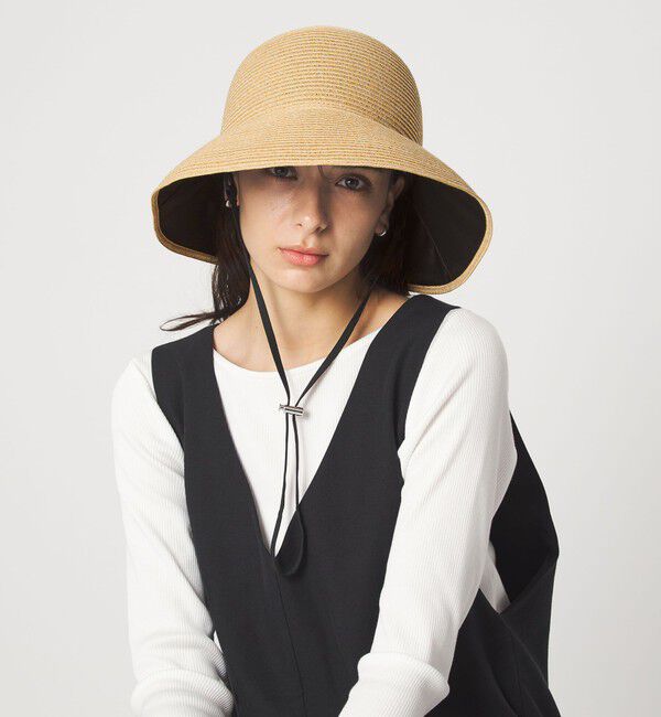 UNITED ARROWS green label relaxing「2WAY 遮光ブリム リボン ハット UVケア」|ハット|