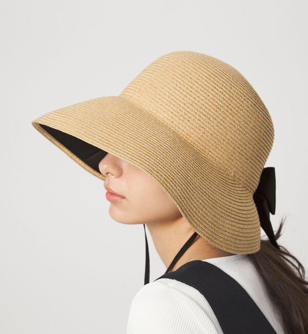 UNITED ARROWS green label relaxing「2WAY 遮光ブリム リボン ハット UVケア」|ハット|