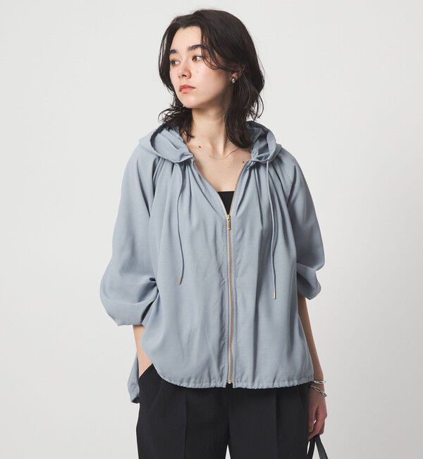 UNITED ARROWS green label relaxing「シアー フーディ ブルゾン マシンウォッシャブル UVカット 通気性」|ブルゾン・スタジャン|LT.BLUE