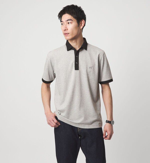 UNITED ARROWS green label relaxing「【WEB限定】ドライクリーン 半袖 ポロシャツ -吸水速乾・抗菌-」|ポロシャツ|MD.GRAY