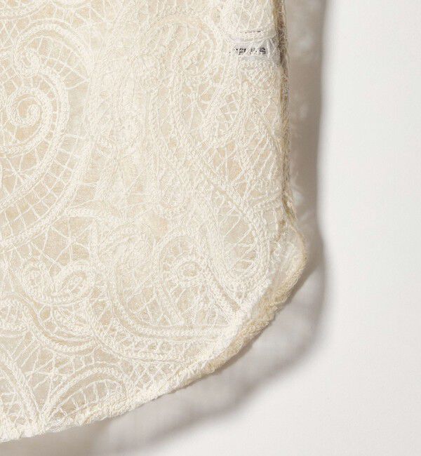 EMMEL REFINES「＜EMMEL REFINES＞EM ペイズリーレース ノースリーブ ブラウス」|シャツ・ブラウス|