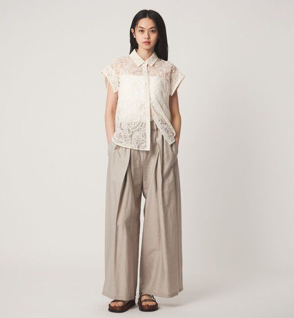 EMMEL REFINES「＜EMMEL REFINES＞EM ペイズリーレース ノースリーブ ブラウス」|シャツ・ブラウス|