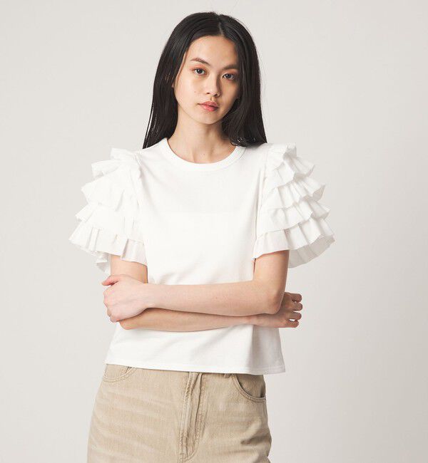 EMMEL REFINES「＜EMMEL REFINES＞EM ソデフリル プルオーバー」|Tシャツ・カットソー|