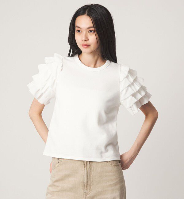 EMMEL REFINES「＜EMMEL REFINES＞EM ソデフリル プルオーバー」|Tシャツ・カットソー|