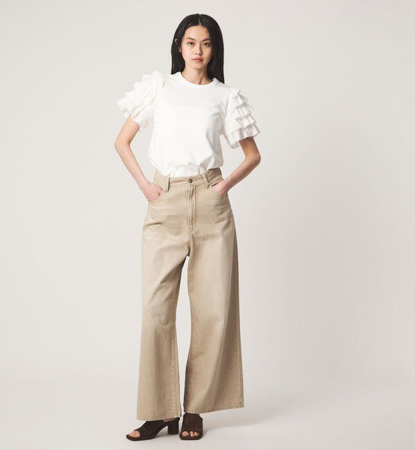 EMMEL REFINES「＜EMMEL REFINES＞EM ソデフリル プルオーバー」|Tシャツ・カットソー|