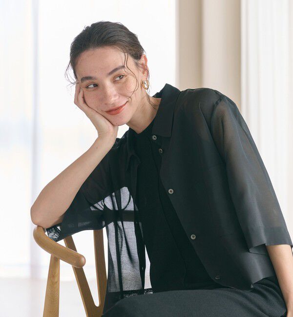 BEAUTY&YOUTH UNITED ARROWS「ポリエステル オーガンジー シャツ ウォッシャブル」|シャツ・ブラウス|