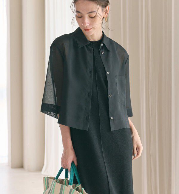 BEAUTY&YOUTH UNITED ARROWS「ポリエステル オーガンジー シャツ ウォッシャブル」|シャツ・ブラウス|