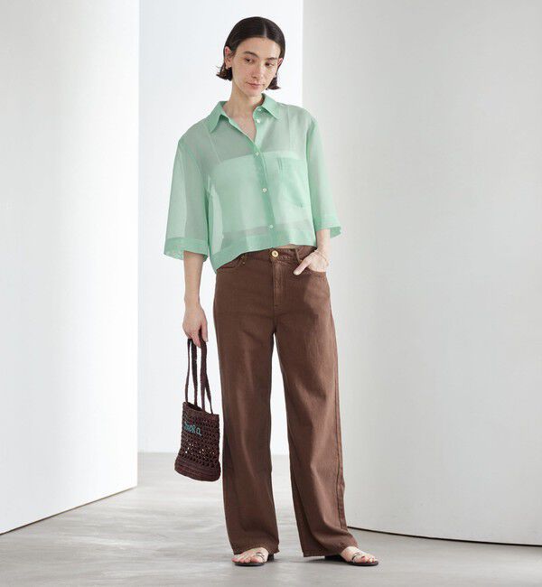 BEAUTY&YOUTH UNITED ARROWS「ポリエステル オーガンジー シャツ ウォッシャブル」|シャツ・ブラウス|