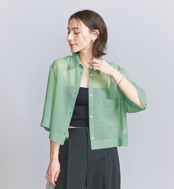 BEAUTY&YOUTH UNITED ARROWS「ポリエステル オーガンジー シャツ ウォッシャブル」|シャツ・ブラウス|KELLY