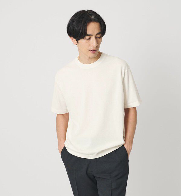 BEAUTY&YOUTH UNITED ARROWS「デオドラント ニットTシャツ 抗菌防臭 ウォッシャブル」|ニット・セーター|