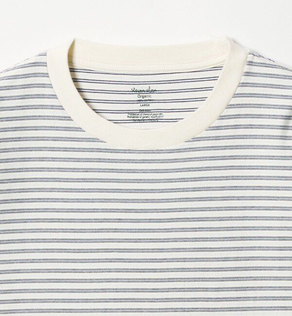 STEVEN ALAN「＜Steven Alan＞ オーガニックコットン ボーダー ショートスリーブ Tシャツ」|Tシャツ・カットソー|