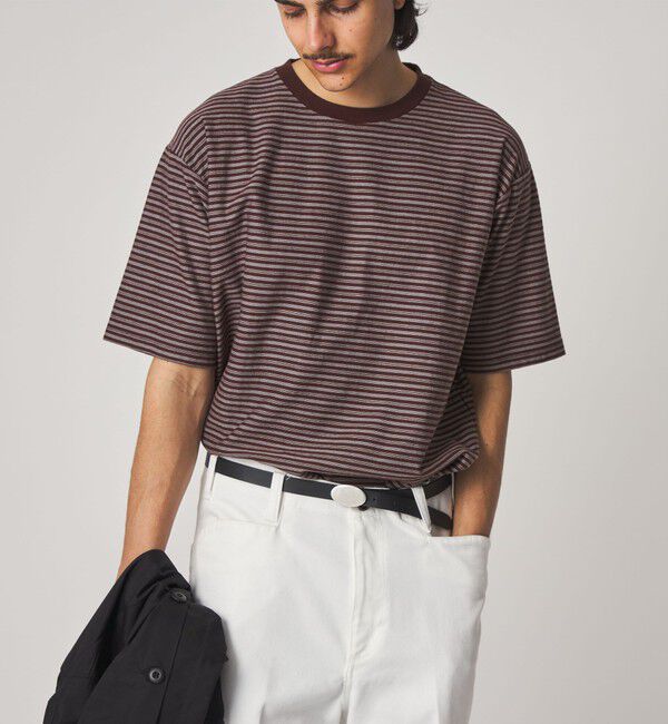 STEVEN ALAN「＜Steven Alan＞ オーガニックコットン ボーダー ショートスリーブ Tシャツ」|Tシャツ・カットソー|