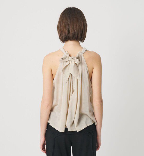 ATTISESSION「＜ATTISESSION＞シアージャージ ギャザー ホルターネックトップス」|Tシャツ・カットソー|