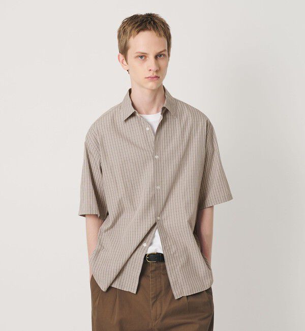 BEAUTY&YOUTH UNITED ARROWS「チェック ショートスリーブ レギュラー シャツ FORM型」|シャツ・ブラウス|