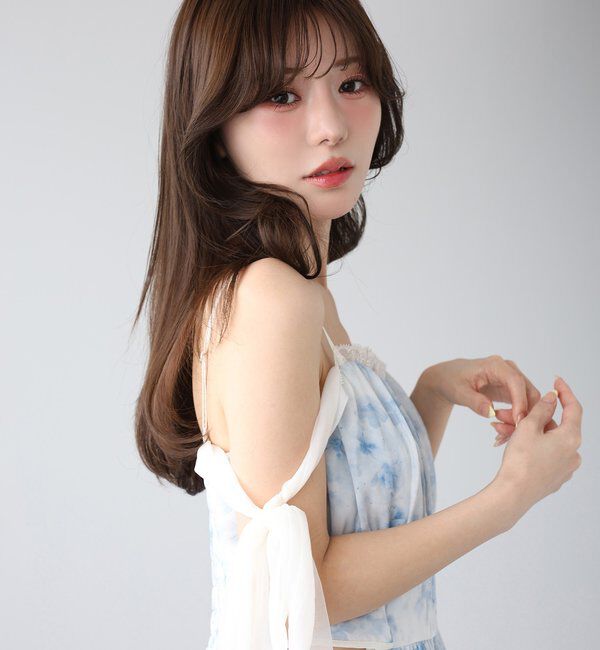  「【SMサイズ展開あり】サイドカットリボンロングキャミワンピース」|ワンピース|