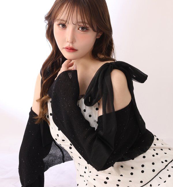  「【SMサイズ展開あり】サイドカットリボンロングキャミワンピース」|ワンピース|