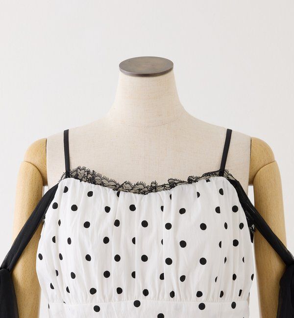  「【SMサイズ展開あり】サイドカットリボンロングキャミワンピース」|ワンピース|