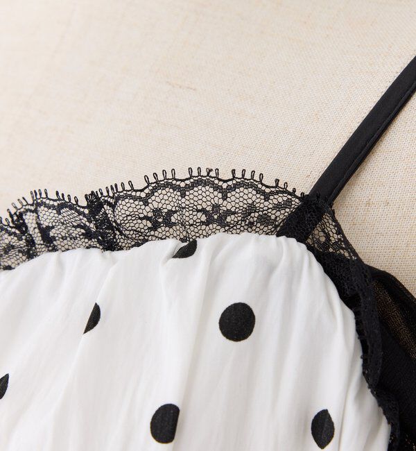  「【SMサイズ展開あり】サイドカットリボンロングキャミワンピース」|ワンピース|