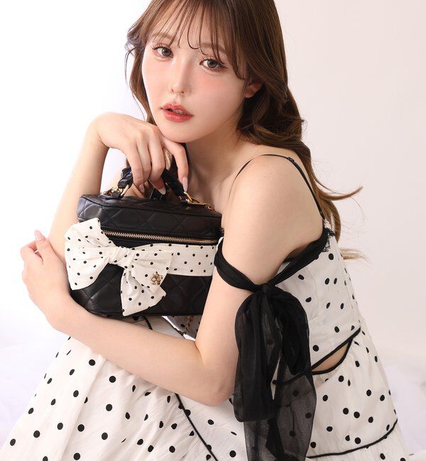  「【SMサイズ展開あり】サイドカットリボンロングキャミワンピース」|ワンピース|