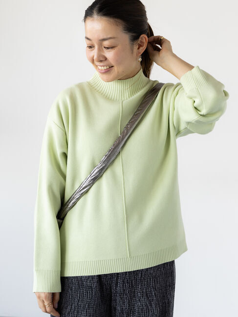 Lugnoncure「コットンタッチハイネックニット」|ニット・セーター|ミント
