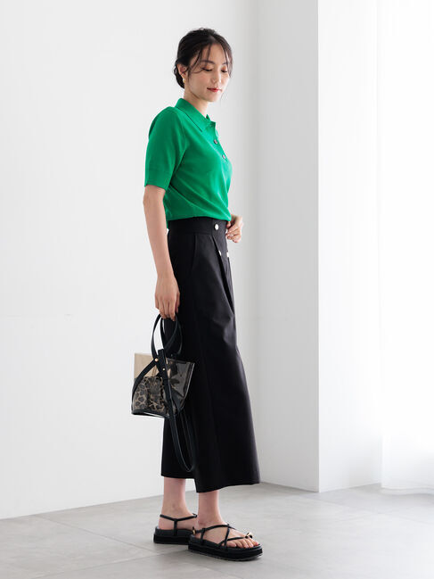 Te chichi「【遮熱】麻調ワイドクロップトパンツ」|その他|