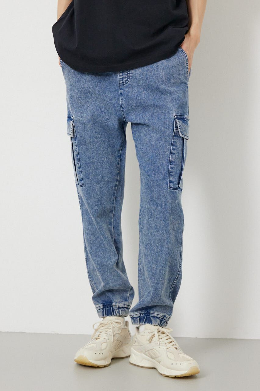 RODEO CROWNS「チルイージーデニムカーゴJOGパンツ」|デニム|L/BLU1