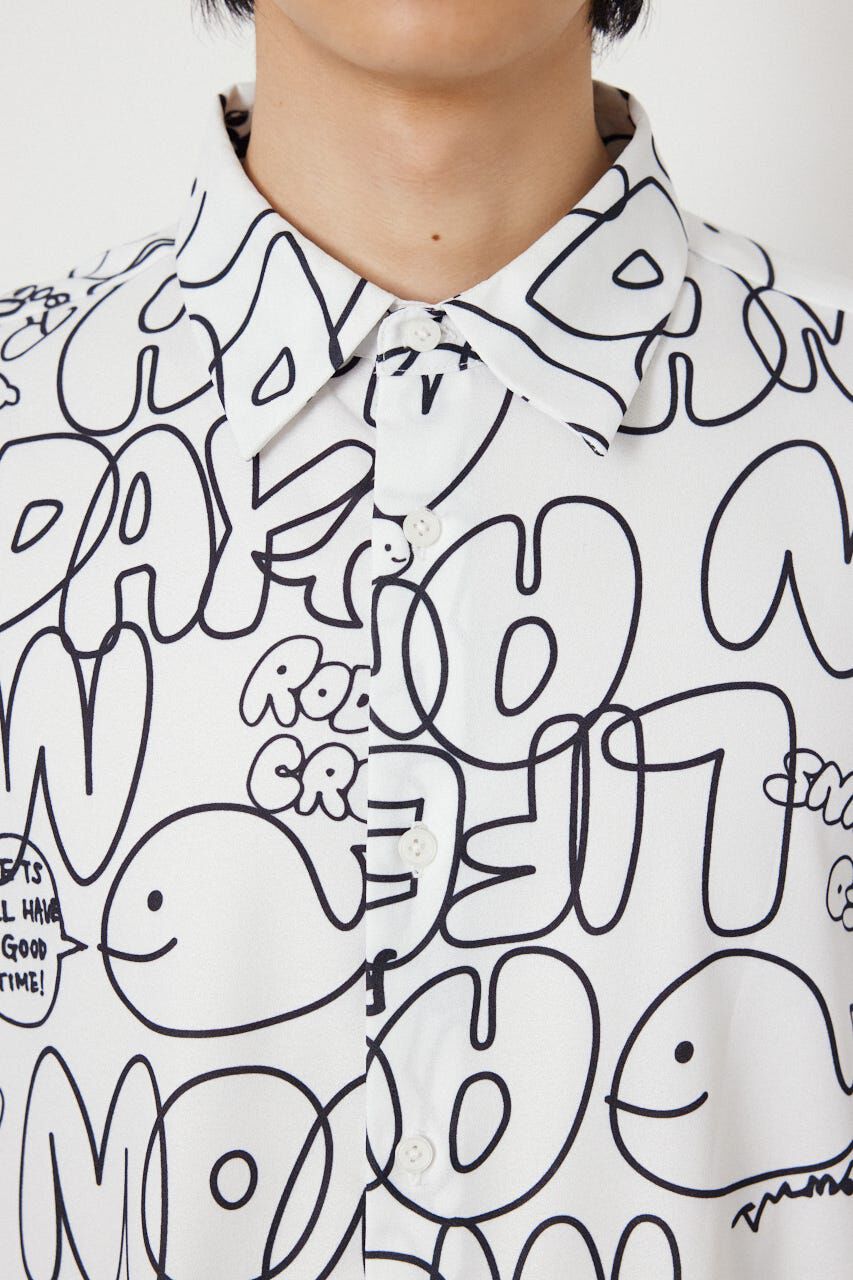 RODEO CROWNS「ドローイングホエールシャツ」|シャツ・ブラウス|