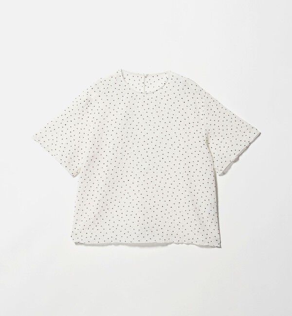 BEAUTY&YOUTH UNITED ARROWS「ドットシアー ショートスリーブ ブラウス ウォッシャブル」|シャツ・ブラウス|WHITE