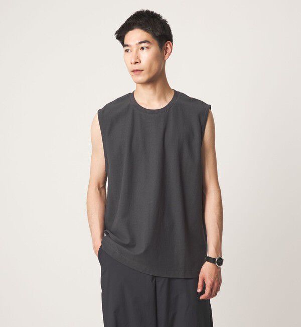 UNITED ARROWS green label relaxing「アムンゼン ノースリーブ Tシャツ」|タンクトップ|DK.GRAY