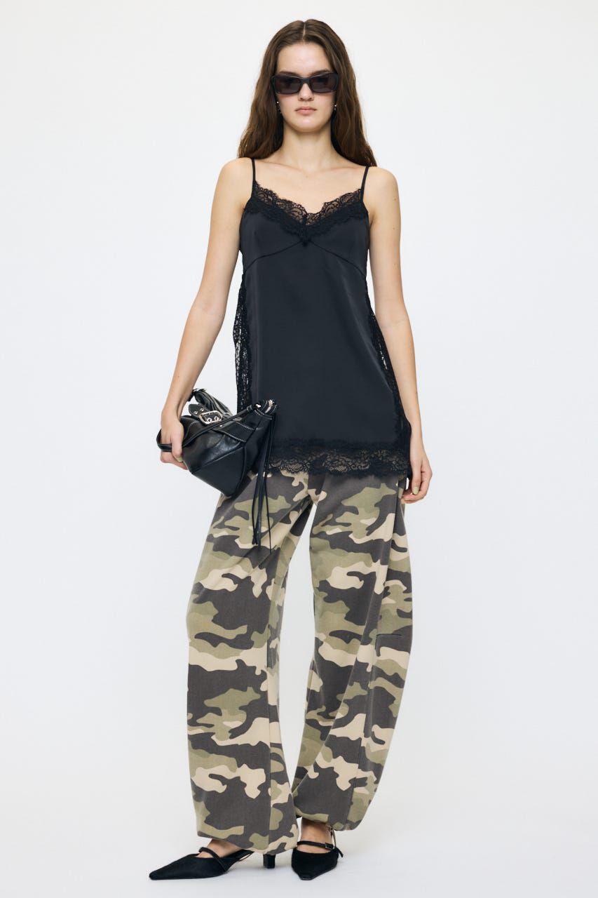 MOUSSY「LACE TRIM SATIN キャミ」|キャミソール|