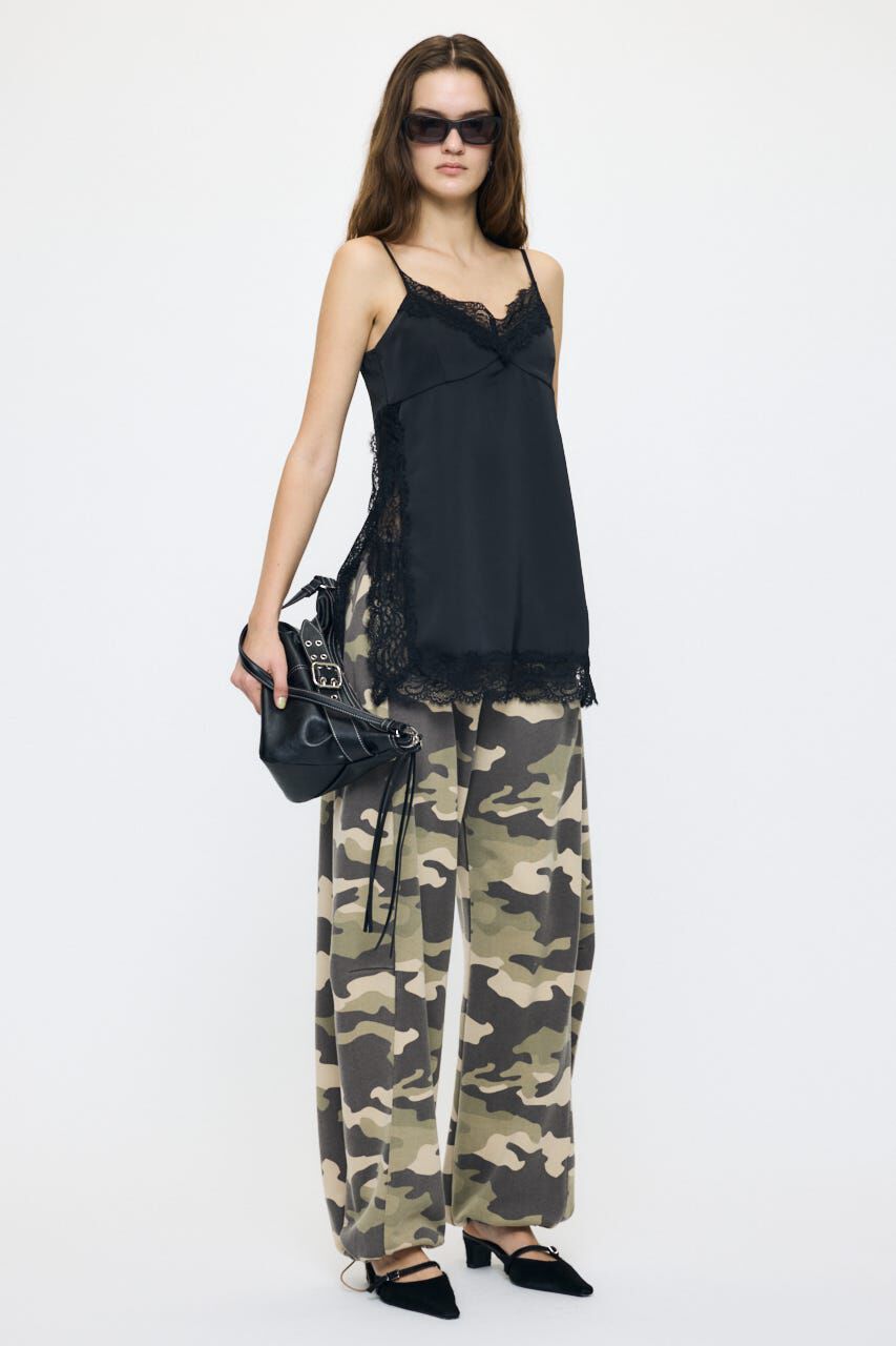 MOUSSY「LACE TRIM SATIN キャミ」|キャミソール|