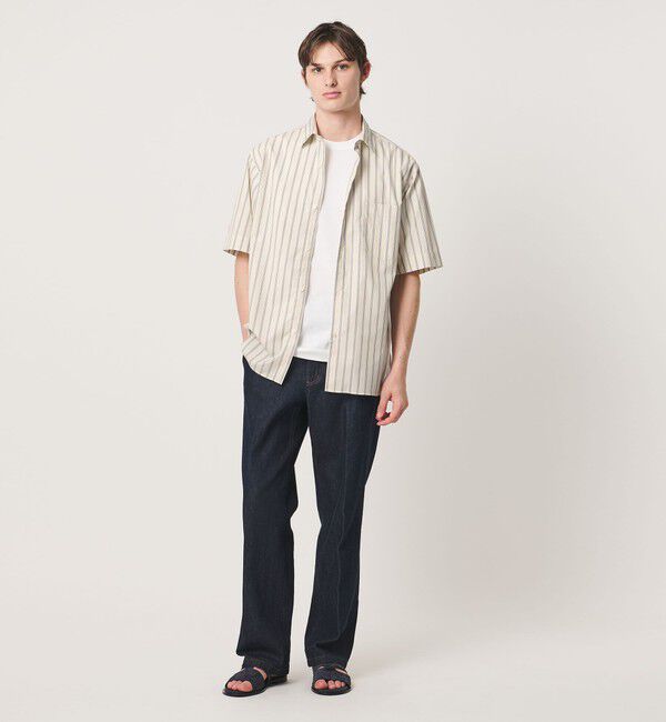 UNITED ARROWS「シルキーポプリン ワンピースレギュラーカラー ショートスリーブ シャツ」|シャツ・ブラウス|