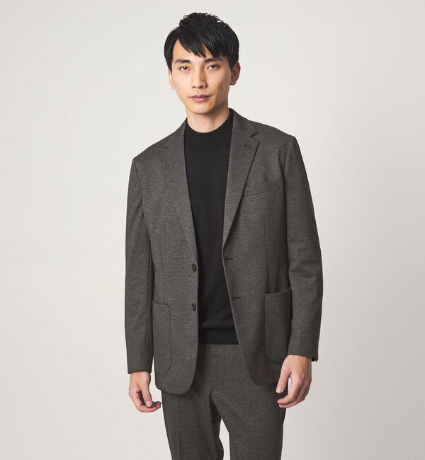 UNITED ARROWS green label relaxing「A+ プリントジャージ 2B スタンダード セットアップ ジャケット -ウォッシャブル・ストレッチ-」|テーラードジャケット|