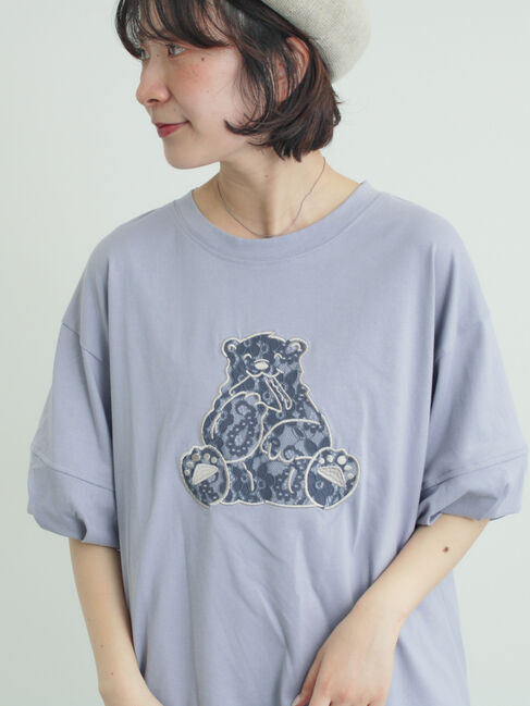 Samansa Mos2「【メルヘン&times;Samansa Mos2】レース貼りTシャツ」|Tシャツ・カットソー|