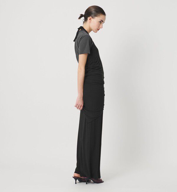 ATTISESSION「＜ATTISESSION＞ホルターネック ロングワンピース」|ワンピース|BLACK