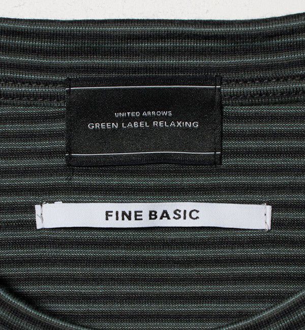 UNITED ARROWS green label relaxing「FINE BASIC ボーダー Super100&rsquo;s ウール 半袖 Tシャツ」|Tシャツ・カットソー|
