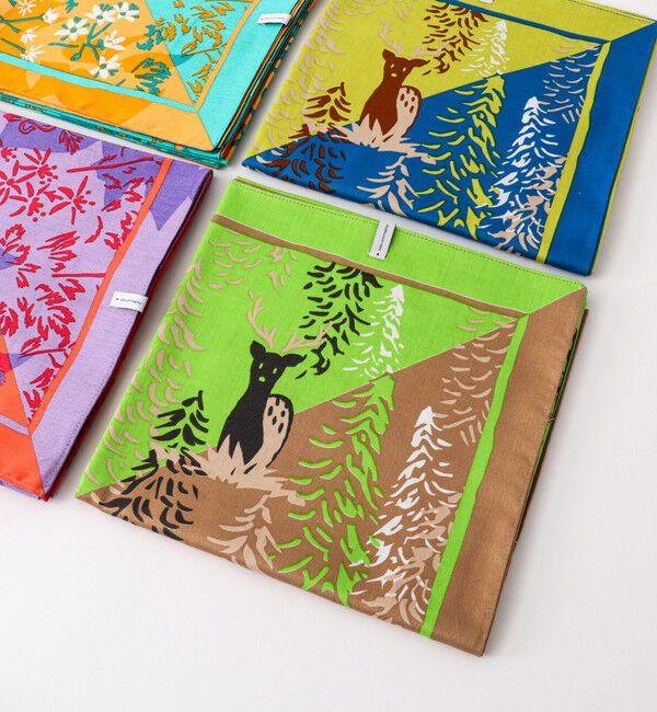 NOLLEY'S goodman「【halo commodity/ハロ コモディティー】Bandanna90 h261-906」|バンダナ・スカーフ|グリーン系1