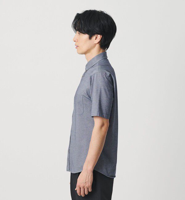 BEAUTY&YOUTH UNITED ARROWS「クイック ストレッチ シャンブレー ボタンダウン 半袖シャツ SLIM型 吸水速乾機能付き」|シャツ・ブラウス|