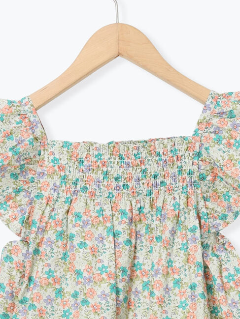 Samansa Mos2 Lagom「☆シャーリング花柄ワンピース」|ワンピース|