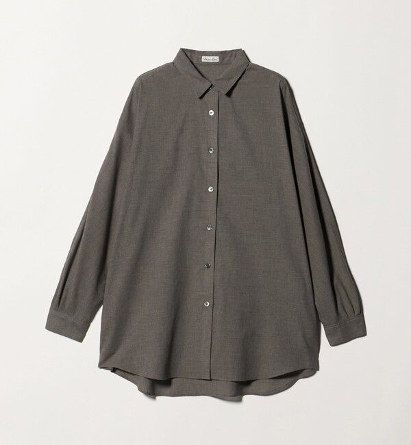 STEVEN ALAN「＜Steven Alan＞メランジ コットン ドルマン スリーブ シャツ」|シャツ・ブラウス|DK.GRAY