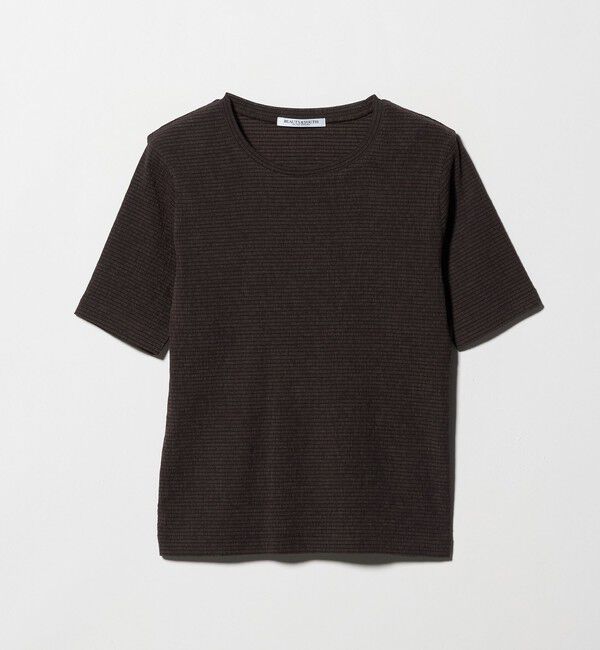 BEAUTY&YOUTH UNITED ARROWS「シャーリング コンパクト ボーダー Tシャツ」|Tシャツ・カットソー|DK.BROWN