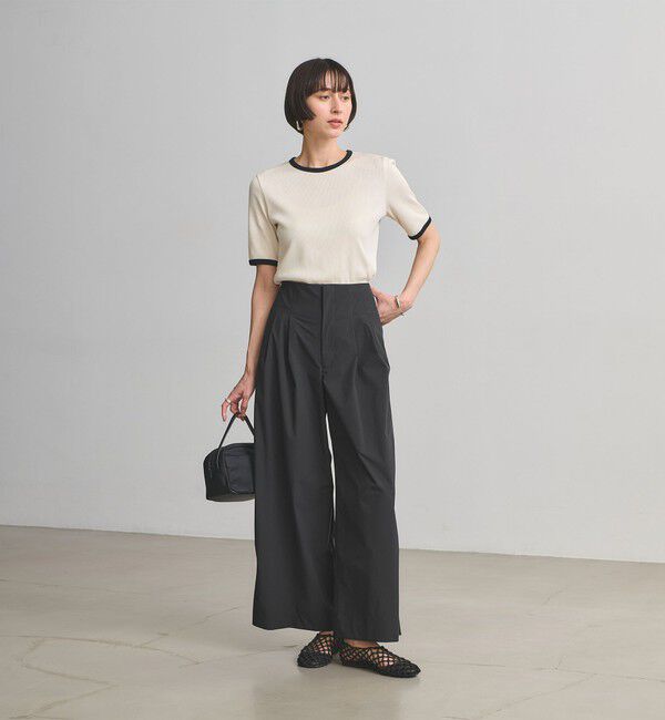 UNITED ARROWS「ティピカル イージー ワイドパンツ ‐はっ水 UVカット 防しわ ウォッシャブル‐」|スラックス|