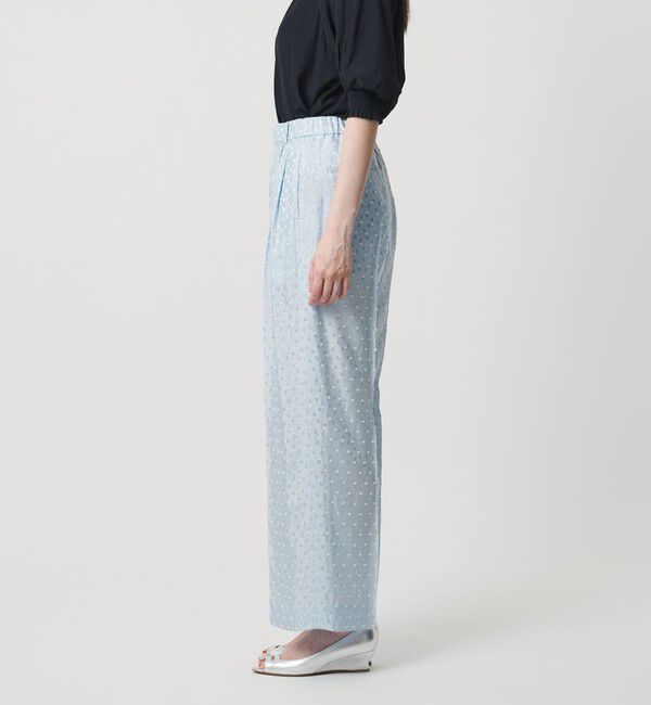 UNITED ARROWS「ドット サテン 2タック ワイドパンツ」|スラックス|