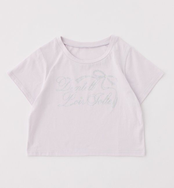  「カラフルビジューロゴTee／全7色展開」|プルオーバー|ラベンダー