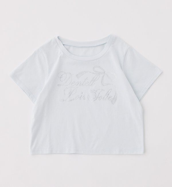  「カラフルビジューロゴTee／全7色展開」|プルオーバー|サックスブルー
