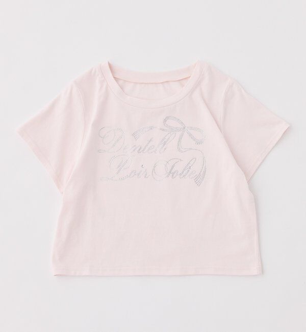  「カラフルビジューロゴTee／全7色展開」|プルオーバー|ピンク