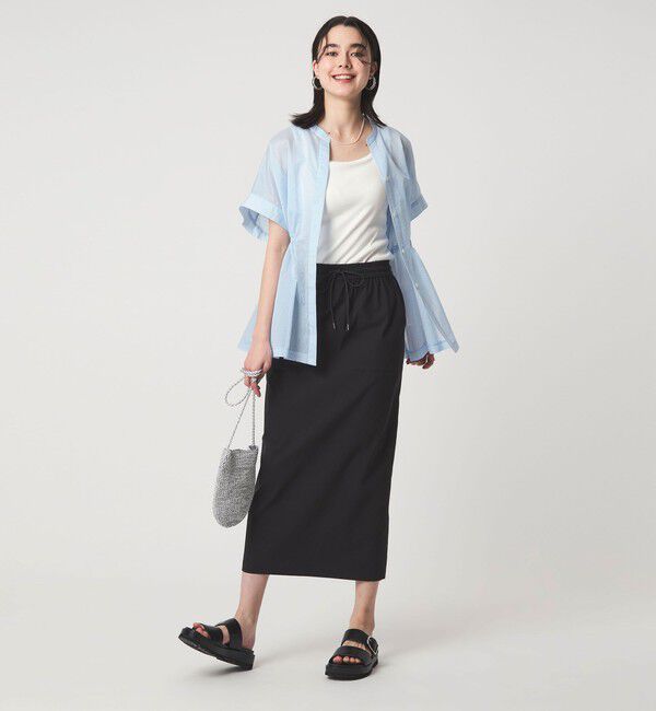 UNITED ARROWS green label relaxing「【結論シリーズ】ギャザーハイウエストブラウス［size SHORTあり］」|シャツ・ブラウス|