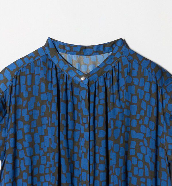 UNITED ARROWS green label relaxing「サテン ギャザー フレンチスリーブ ワンピース」|ワンピース|