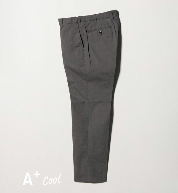 UNITED ARROWS green label relaxing「A+ COOL シャークスキン スタンダード アジャスター NP スラックス -ストレッチ・接触冷感・クリースキープ」|スラックス|